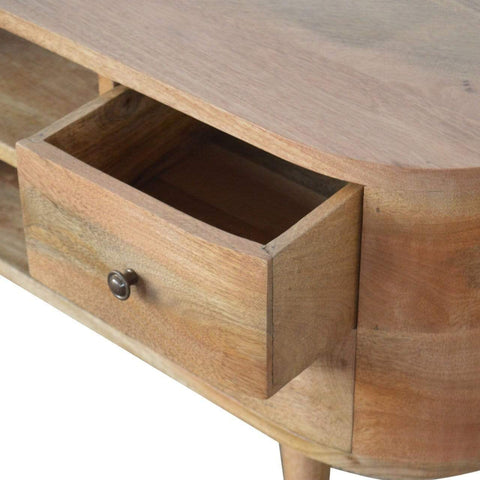 Rounded Media Unit Living Artisan Furniture 