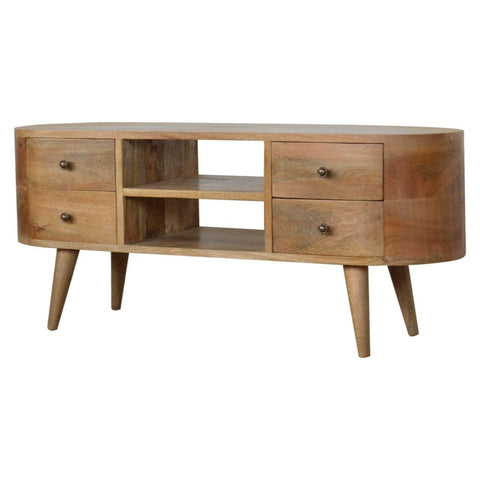 Rounded Media Unit Living Artisan Furniture 