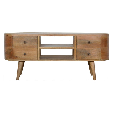 Rounded Media Unit Living Artisan Furniture 