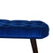 Royal Blue Cotton Velvet Deep Button Bench Living Artisan Furniture 