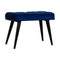 Royal Blue Cotton Velvet Deep Button Bench Living Artisan Furniture 