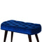 Royal Blue Cotton Velvet Deep Button Bench Living Artisan Furniture 