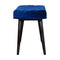 Royal Blue Cotton Velvet Deep Button Bench Living Artisan Furniture 