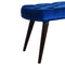 Royal Blue Cotton Velvet Deep Button Bench Living Artisan Furniture 