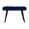 Royal Blue Cotton Velvet Deep Button Bench Living Artisan Furniture 