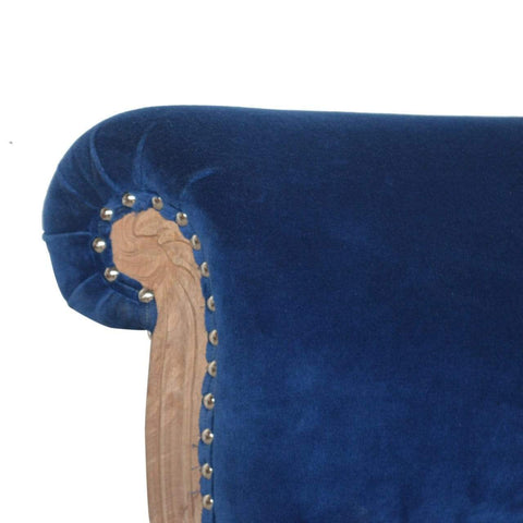 Royal Blue Studded Chair Living Artisan Furniture 