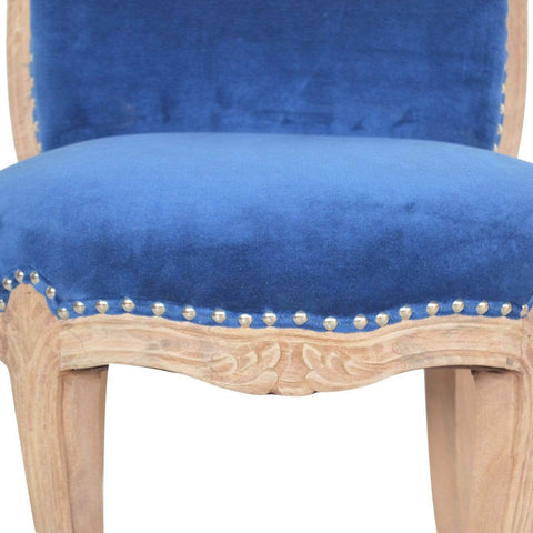 Royal Blue Studded Chair Living Artisan Furniture 