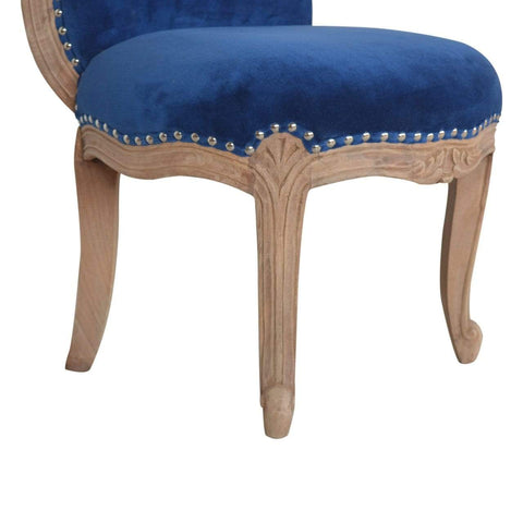 Royal Blue Studded Chair Living Artisan Furniture 