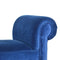 Royal Blue Velvet Bench with Turned Feet Living Artisan Furniture 