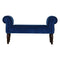 Royal Blue Velvet Bench with Turned Feet Living Artisan Furniture 