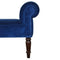 Royal Blue Velvet Bench with Turned Feet Living Artisan Furniture 