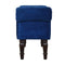 Royal Blue Velvet Bench with Turned Feet Living Artisan Furniture 