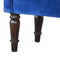 Royal Blue Velvet Bench with Turned Feet Living Artisan Furniture 