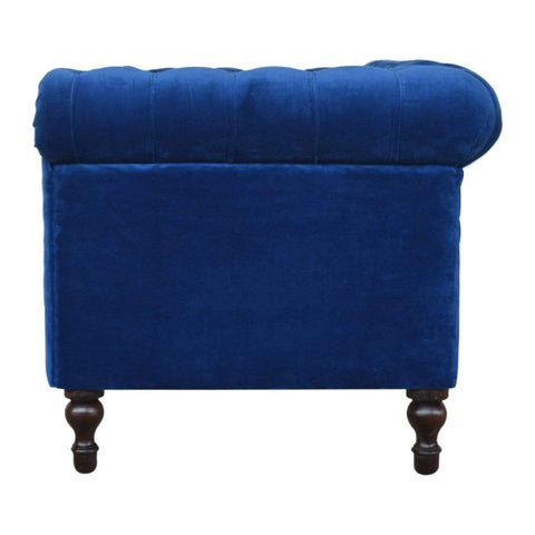 Royal Blue Velvet Chesterfield Sofa Living Artisan Furniture 