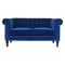 Royal Blue Velvet Chesterfield Sofa Living Artisan Furniture 