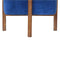 Royal Blue Velvet Footstool with Solid Wood Legs Living Artisan Furniture 