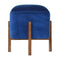 Royal Blue Velvet Footstool with Solid Wood Legs Living Artisan Furniture 