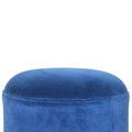 Royal Blue Velvet Nordic Style Footstool Living Artisan Furniture 