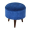 Royal Blue Velvet Nordic Style Footstool Living Artisan Furniture 