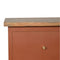Rust Hand Painted Bedside Sleeping Artisan Furniture 