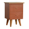 Rust Hand Painted Bedside Sleeping Artisan Furniture 