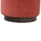 Rust Velvet Footstool with Wooden Base Living Artisan Furniture 