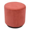 Rust Velvet Footstool with Wooden Base Living Artisan Furniture 
