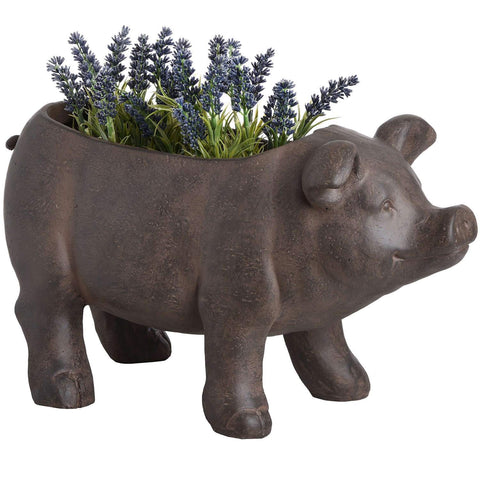 Rustic Pig Planter Accessories Hill Interiors 