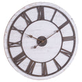 Rustic Wooden Clock With Aged Numerals And Hands Accessories Hill Interiors 