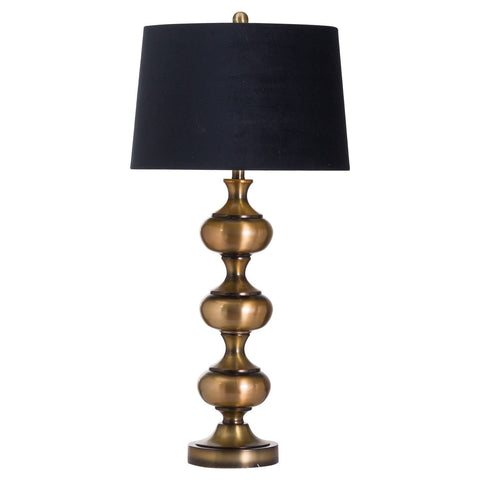 Santiago Bronze Table Lamp With Black Velvet Shade Lighting Hill Interiors 