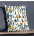 Scandi Triangle Cushion Teal & Ochre Accessories Regency Studio 