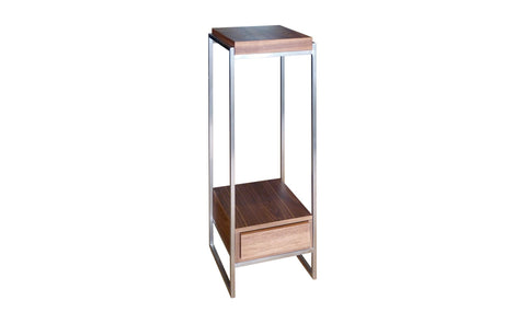 Scatola Pedestal - Natural Walnut Shelving Unit Distinction Furniture 