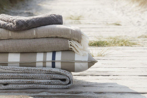 Sealia Cushion in Off White Stripe by Lene Bjerre Cushion Lene Bjerre 