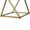 Set of 2 Chestnut Nesting Tables with Gold Base Living Artisan Furniture 