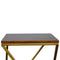 Set of 2 Chestnut Nesting Tables with Gold Base Living Artisan Furniture 