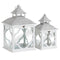 Set Of 2 Wooden Lanterns With Marrakesh Pattern Accessories Hill Interiors 