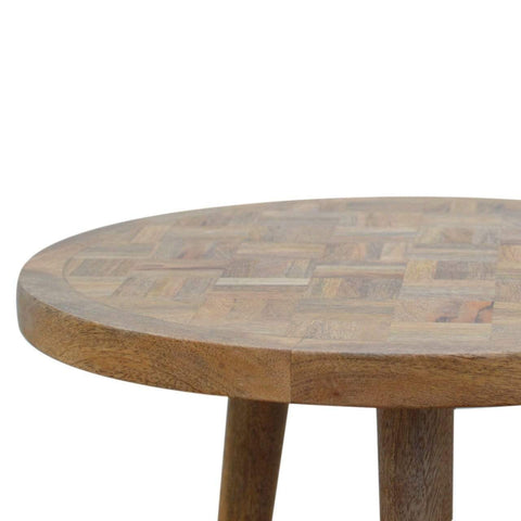 Set of 3 Nesting Tables with Patchwork Patterned Tops Living Artisan Furniture 