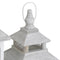 Set Of 3 White Window Style Lanterns With Open Top Accessories Hill Interiors 