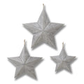 Set of Three Grey Wooden Stars Accessories Hill Interiors 