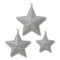 Set of Three Grey Wooden Stars Accessories Hill Interiors 