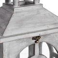 Set Of Three Wooden Lanterns With Archway Design Accessories Hill Interiors 
