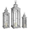 Set Of Three Wooden Lanterns With Archway Design Accessories Hill Interiors 