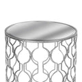 Set of Two Arabesque Silver Foil Mirrored Side Tables Living Hill Interiors 