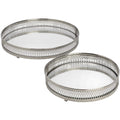 Set Of Two Circular Nickle Trays Accessories Hill Interiors 