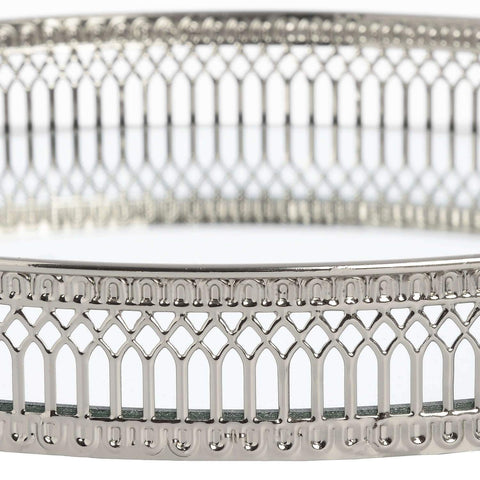 Set Of Two Circular Nickle Trays Accessories Hill Interiors 