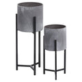 Set Of Two Concrete Table Top Planter Accessories Hill Interiors 
