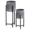 Set Of Two Concrete Table Top Planter Accessories Hill Interiors 