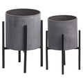 Set Of Two Cylindrical Table Top Planters Accessories Hill Interiors 