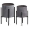 Set Of Two Cylindrical Table Top Planters Accessories Hill Interiors 