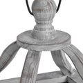 Set Of Two Grey Gross Section Lanterns With Open Tops Accessories Hill Interiors 